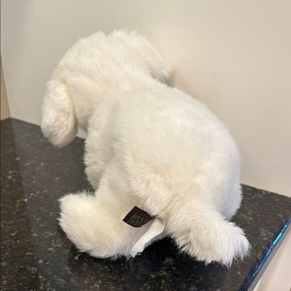 VINTAGE GUND COLLECTOR'S CLASSIC PUPPY DOG PLUSH 1986 WHITE YELLOW 14" CUTE RARE - Picture 4 of 10